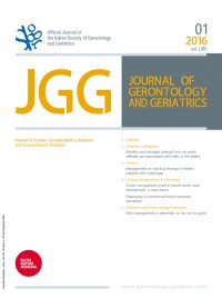 JOURNAL OF GERONTOLOGY AND GERIATRICS 1-2016 Cover