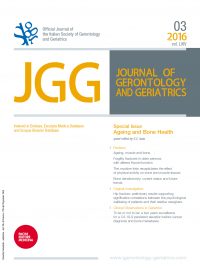 JOURNAL OF GERONTOLOGY AND GERIATRICS 3-2016 - Cover